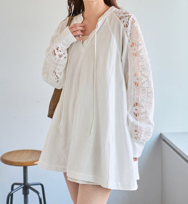  「袖レースチュニック」|チュニック|