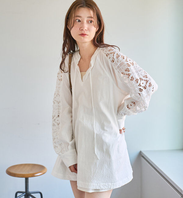  「袖レースチュニック」|チュニック|