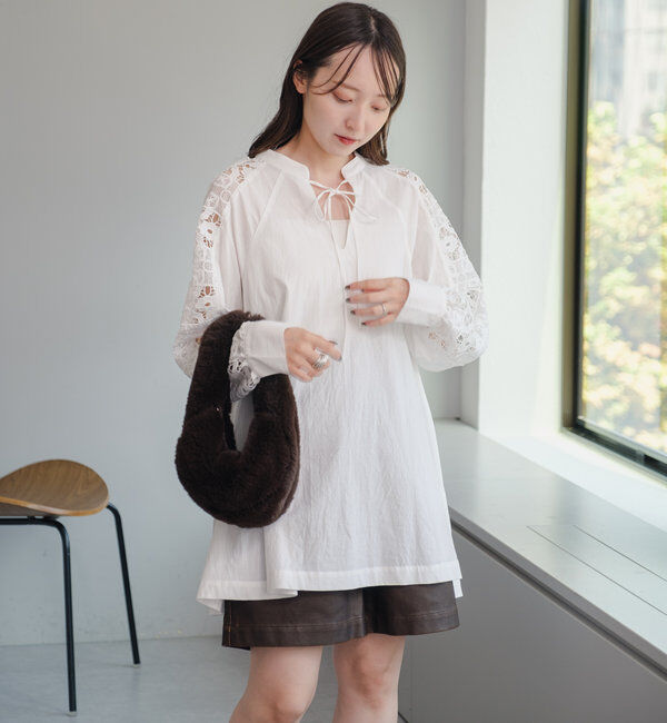  「袖レースチュニック」|チュニック|