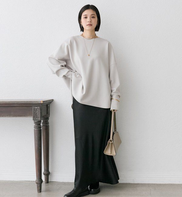  「【リラクシーな履き心地】ヴィンテージサテンバイアススカート」|スカート|