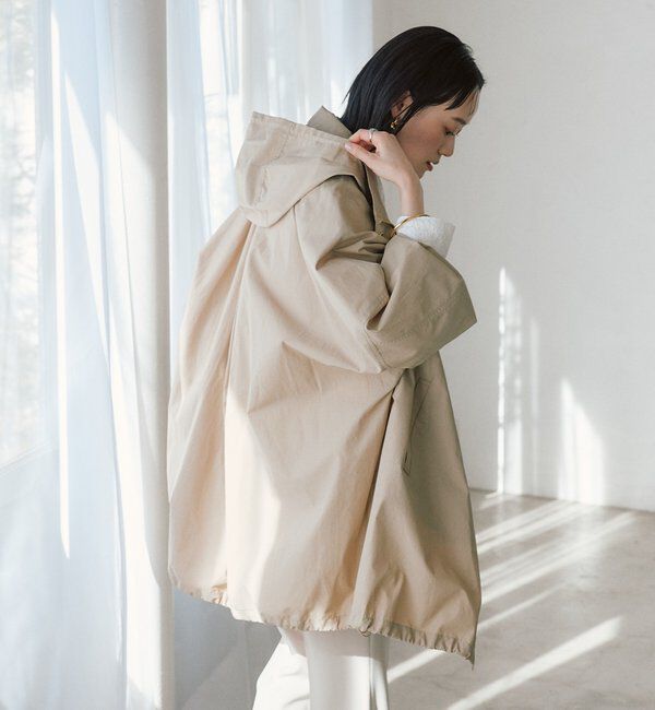  「【花粉ガード・撥水加工・UVカット機能】ドルマンフーディライトコート」|その他|