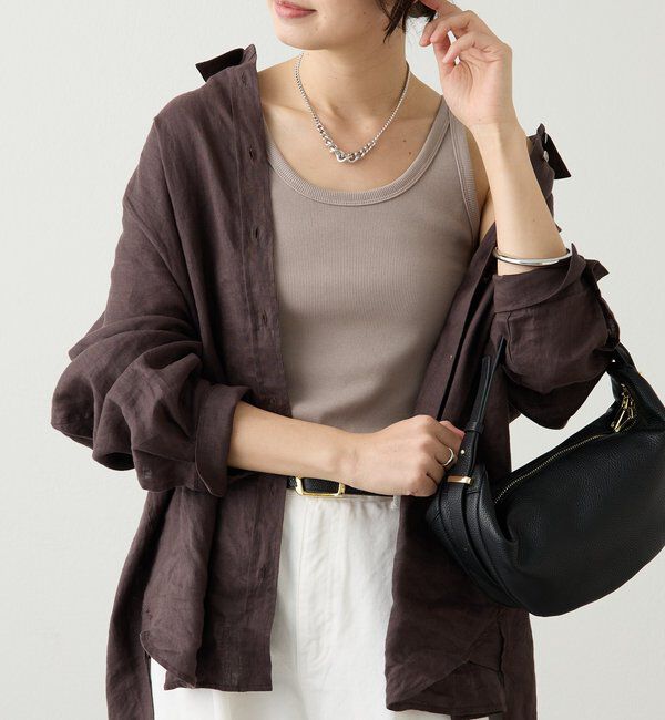  「【レイヤードスタイルに◎】ミニマルテレコタンク」|キャミソール|