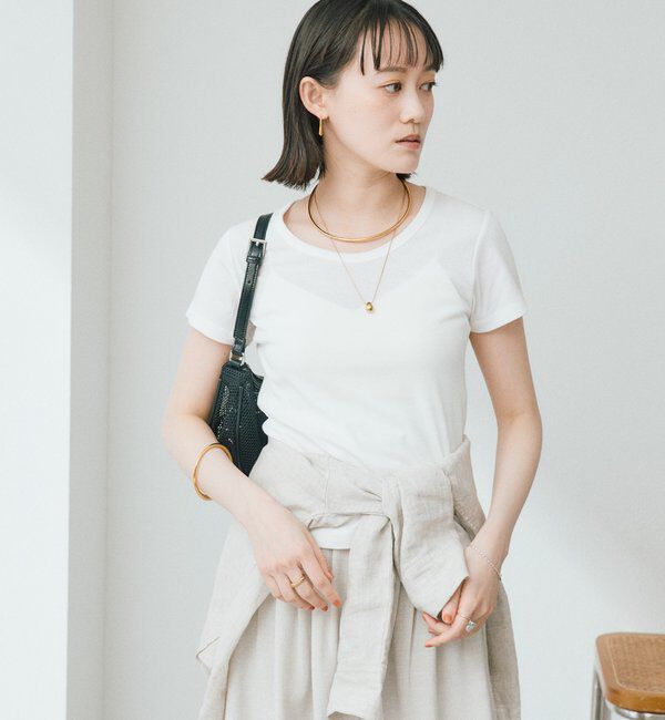  「予約【すっきり見え】コンパクトフライスTee」|Tシャツ・カットソー|