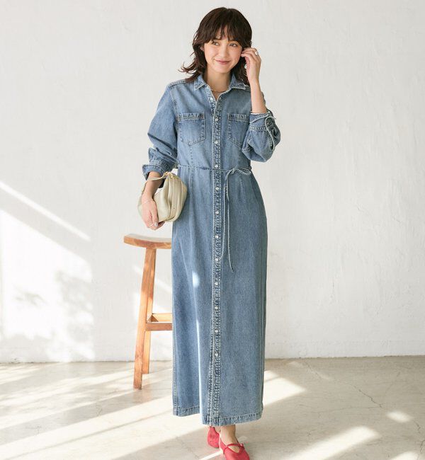  「よっし～&times;A・MONN/デニムシャツマルチワンピース」|ワンピース|