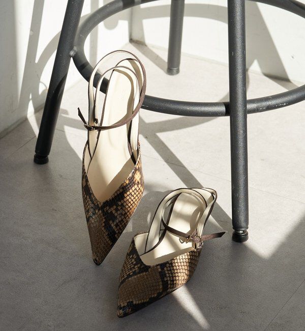  「【2.718】アンクルストラップパンプス」|その他|ブラウン