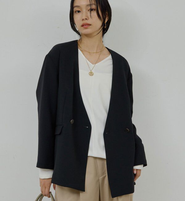  「ジャージーノーカラージャケット」|その他|