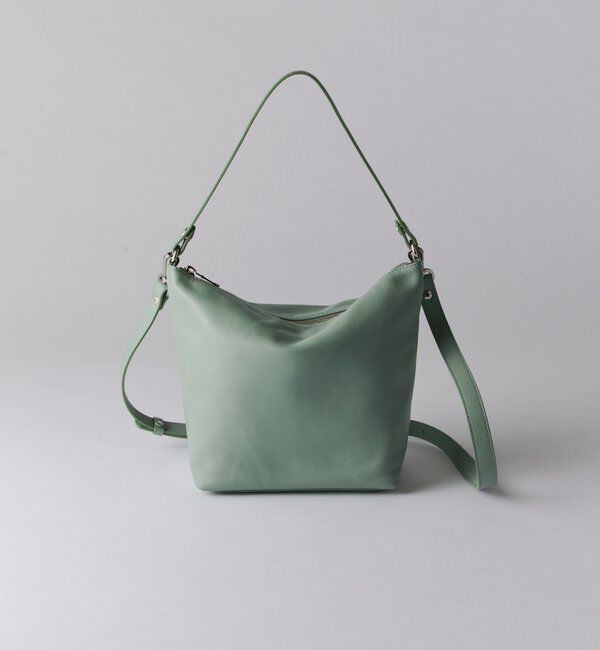  「ソフトレザーシンプルショルダーバッグ 」|ショルダー・メッセンジャー|グリーンその他2