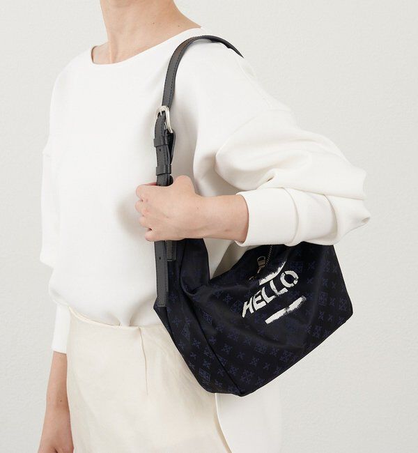  「ステンシル風プリント ナイロン2WAYミニショルダーバッグ」|ショルダー・メッセンジャー|