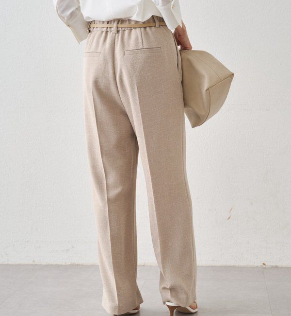  「【Atelier N5/アトリエヌメロサンク】ツイードセミワイドパンツ」|チノ|