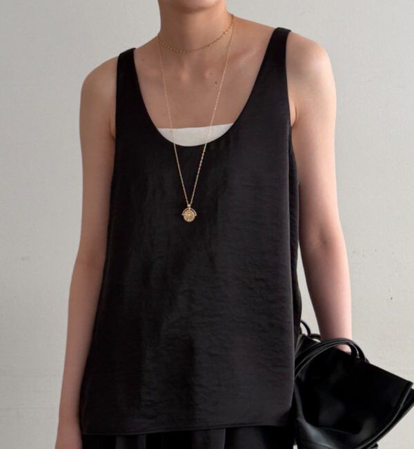  「2WAYノースリサテンチュニック」|シャツ・ブラウス|