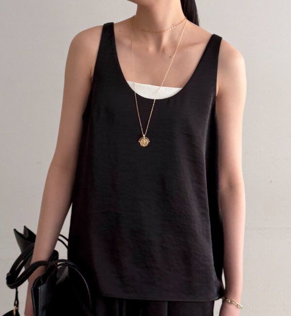  「2WAYノースリサテンチュニック」|シャツ・ブラウス|