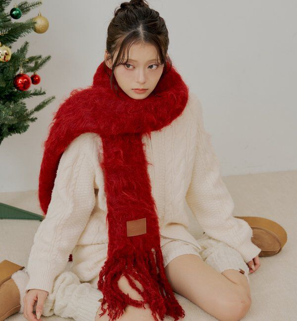  「【5色展開】シャギーフリンジマフラー」|マフラー|