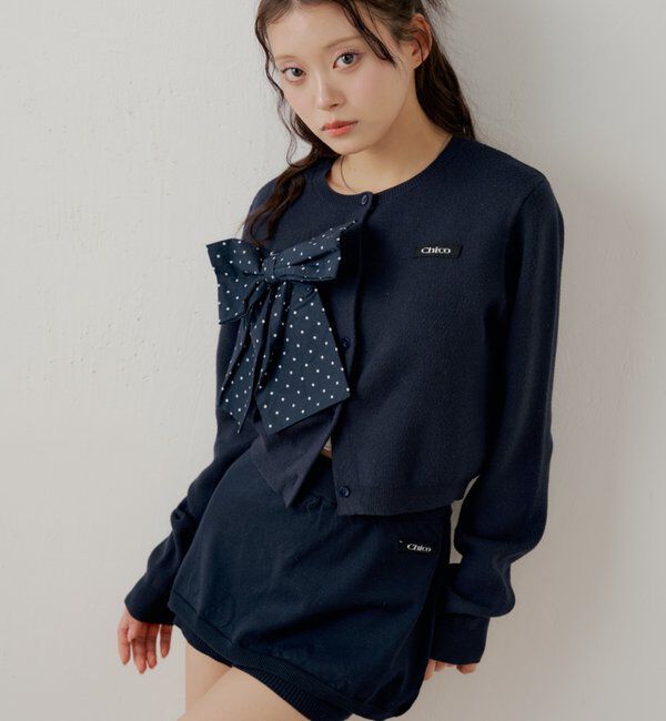  「【セットアップ対応】レイヤードニットミニスカパン / WEB限定カラーあり」|スカート|