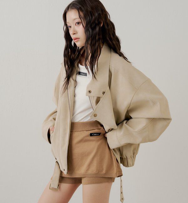  「【セットアップ対応】レイヤードニットミニスカパン / WEB限定カラーあり」|スカート|