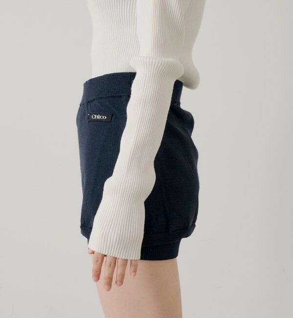  「【セットアップ対応】レイヤードニットミニスカパン / WEB限定カラーあり」|スカート|