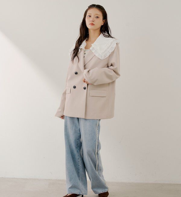  「【SALON by Chico】襟取り外しダブルフリルジャケット」|その他|