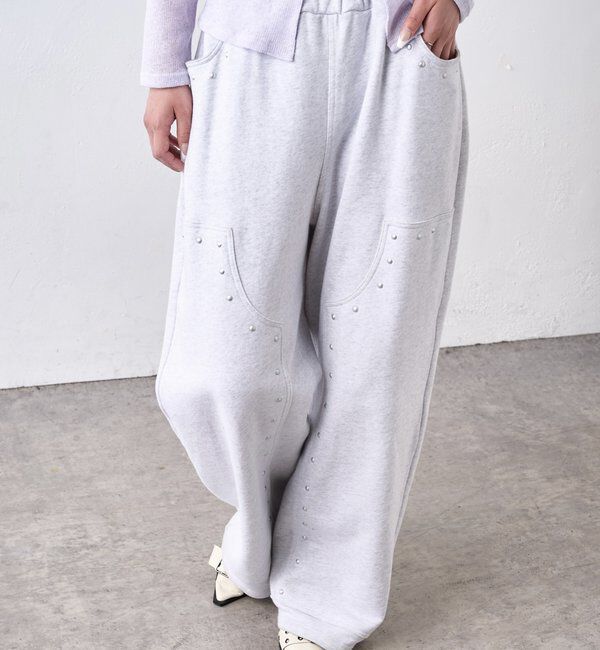  「スタッズ裏毛デザインパンツ / 【新色グレー追加】」|チノ|