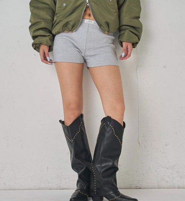  「【SLOPPY/スロッピー】リブショートパンツ」|チノ|