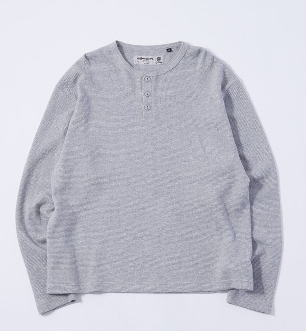  「【UNISEX】Sourcreamワッフルヘンリーネックトップス」|Tシャツ・カットソー|