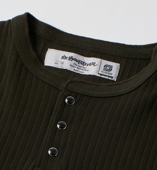  「【Sourcream】パール針抜きヘンリーL/S TEE」|Tシャツ・カットソー|