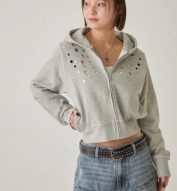  「【WEB限定】アイレットスウェットパーカー」|パーカー|