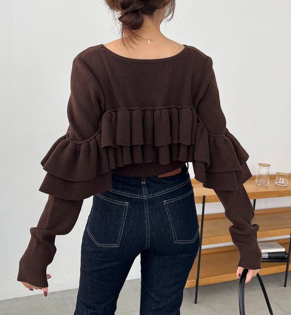  「【2WAYで着用可能】ベアフリルニット」|ニット・セーター|