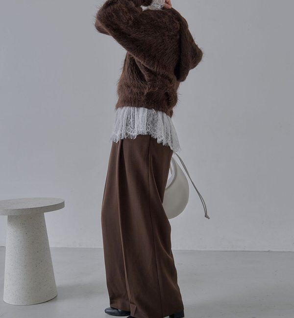  「【トレンド感あるレイヤードスタイルに！】レースロンT」|シャツ・ブラウス|