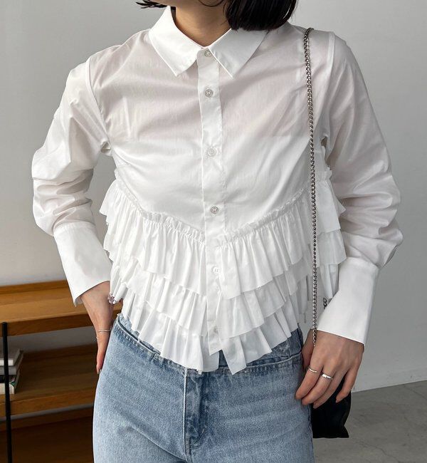  「裾フリルシャツ」|シャツ・ブラウス|