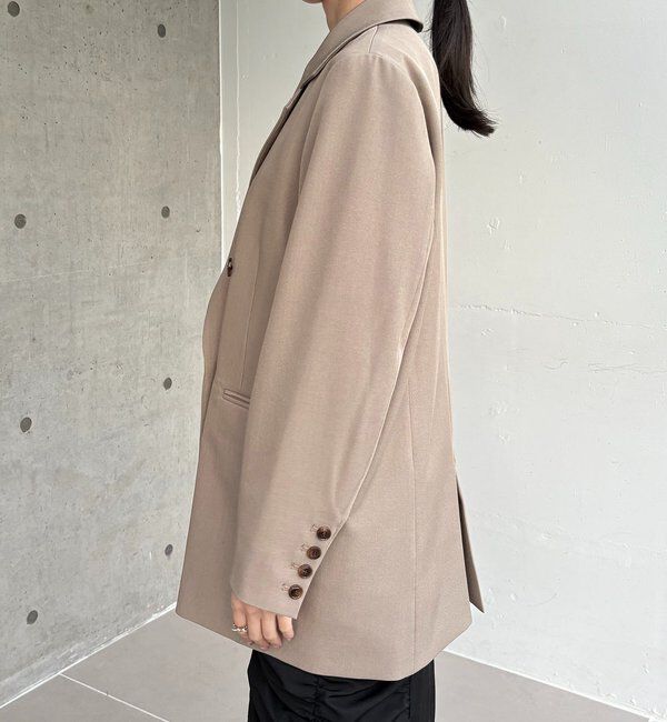  「【再販・サイズ展開あり・WEB限定カラー/グレージュ】Wテーラージャケット」|テーラードジャケット|