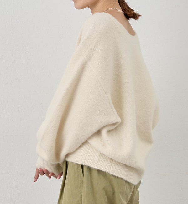  「ファーウールタイ付きカーディガン」|カーディガン|