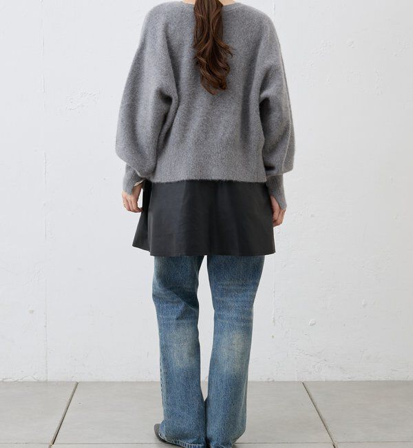  「ファーウールタイ付きカーディガン」|カーディガン|