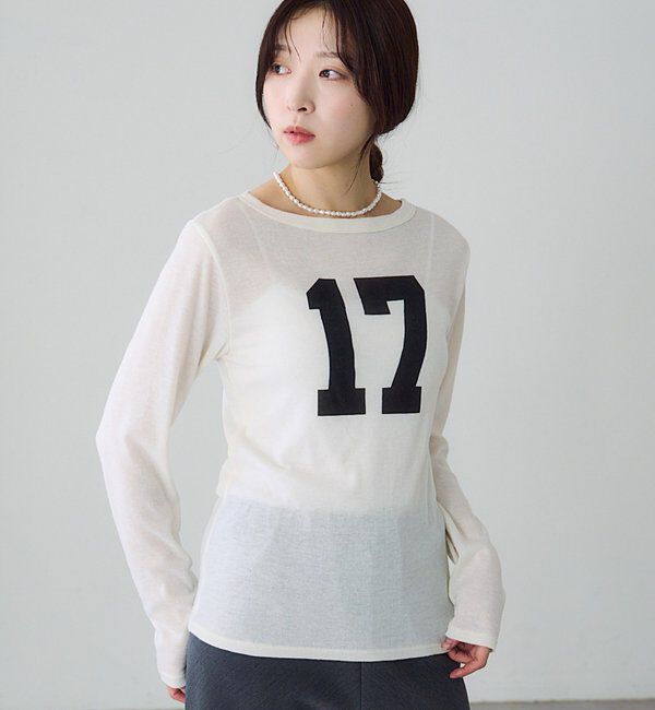  「ナンバリングロンＴ」|Tシャツ・カットソー|オフホワイト