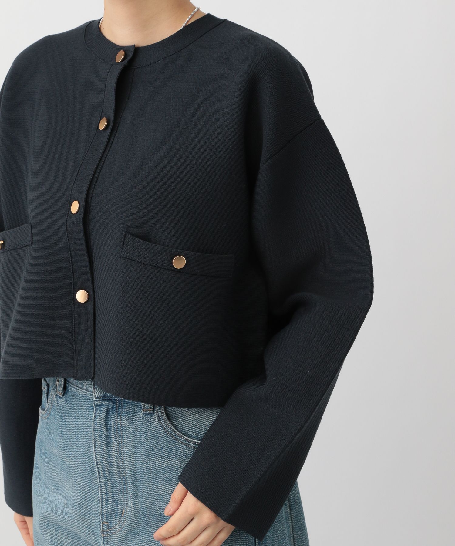 A part by 「スポンディッシュキンボタンクルーカーディガン」|ニット・セーター|