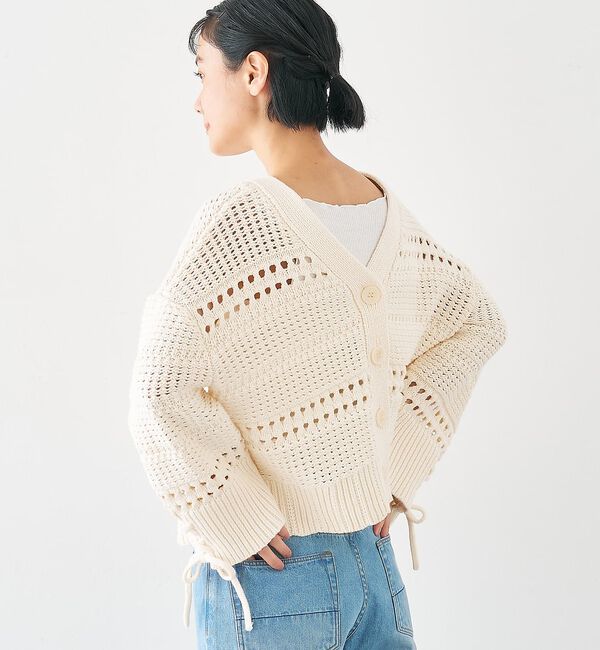 collex「袖口レースアップ2WAYカーディガン」|カーディガン|