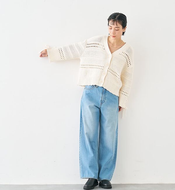 collex「袖口レースアップ2WAYカーディガン」|カーディガン|