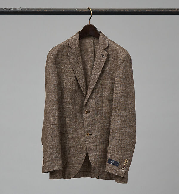 ABAHOUSE「【REDA】ウール&times;リネン メッシュジャケット」|テーラードジャケット|ブラウン