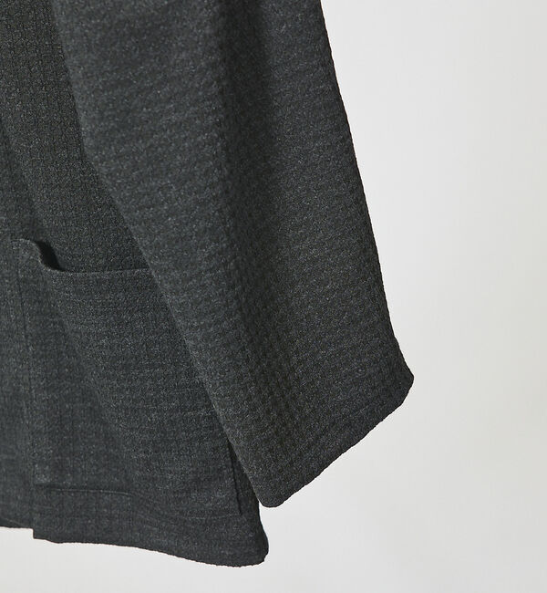 ABAHOUSE「【ボタンレス】千鳥柄フクレガジャガード　ショールカラー カーディガン」|カーディガン|