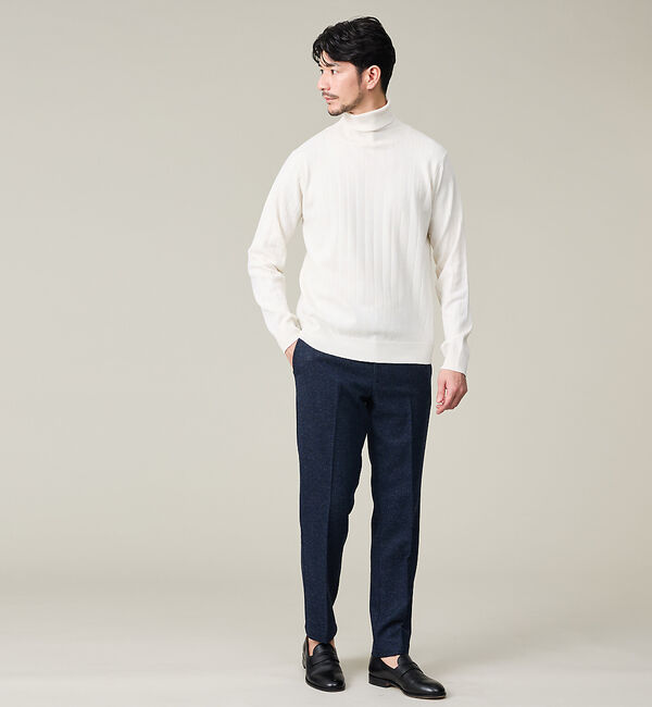 ABAHOUSE「【カシミヤブレンド】ウール ツイルスラックス / セットアップ対応」|スラックス|