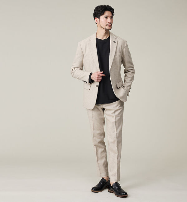 ABAHOUSE「【カシミヤブレンド】ウール ツイルスラックス / セットアップ対応」|スラックス|
