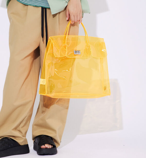 Rouge vif「【FRUIT OF THE LOOM/フルーツ・オブ・ザ・ルーム】PVCトートバ」|トートバッグ|オレンジ