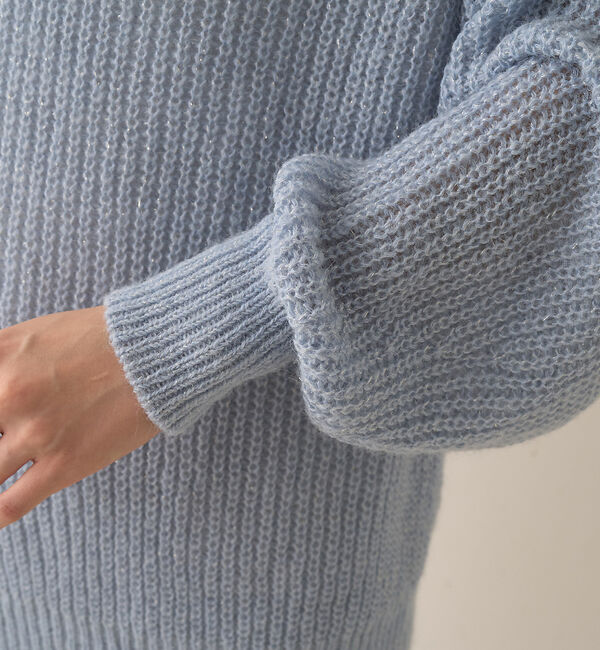 Rouge vif「モヘア混オフショルラメニットプルオーバー」|ニット・セーター|