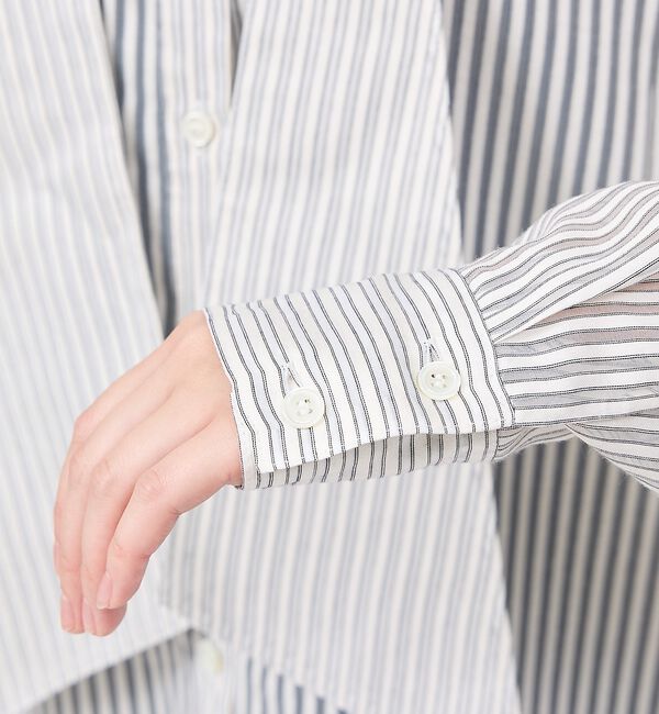 Rouge vif「シアーストライプタイカラーシャツ」|シャツ・ブラウス|