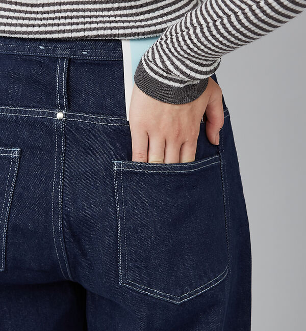 qualite「【SERGE de blue】レトロ　ウエスタンデニムパンツ」|デニム|