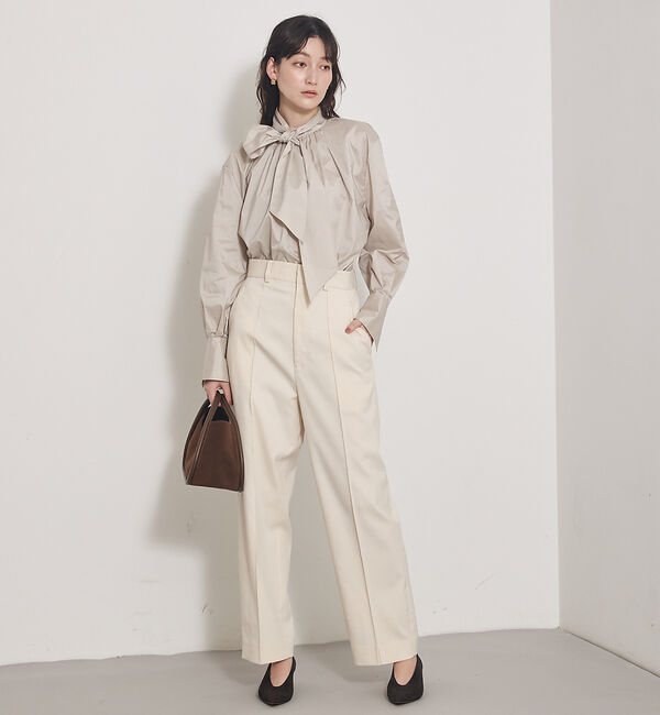 qualite「【Oggi 掲載】ツイルピンタックパンツ」|その他|