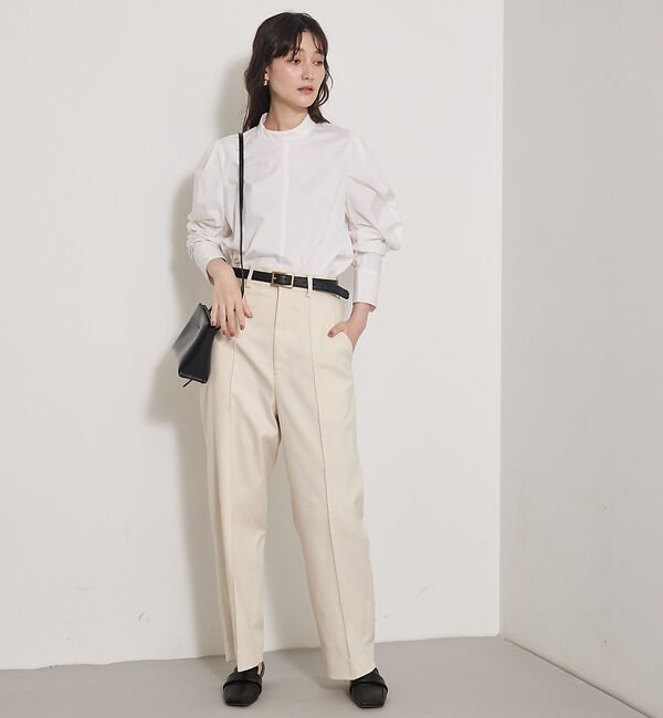 qualite「【Oggi 掲載】ツイルピンタックパンツ」|その他|