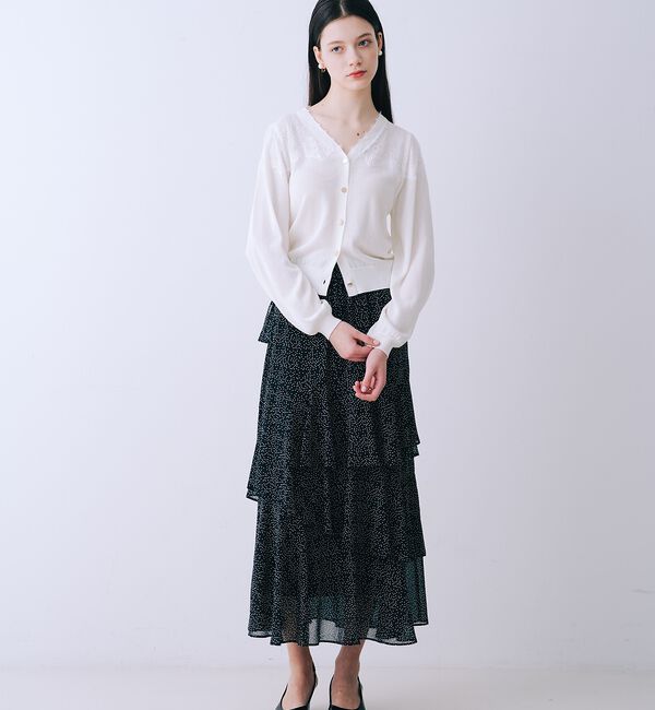 SELFIST「レースショルダーニットカーディガン【予約】」|カーディガン|