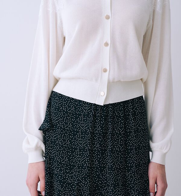 SELFIST「レースショルダーニットカーディガン【予約】」|カーディガン|