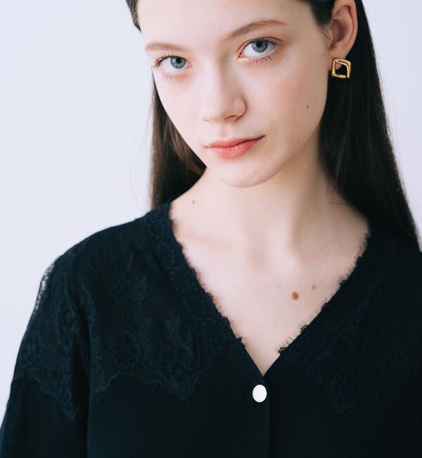 SELFIST「レースショルダーニットカーディガン【予約】」|カーディガン|