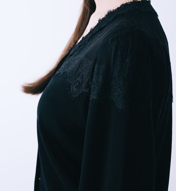 SELFIST「レースショルダーニットカーディガン【予約】」|カーディガン|