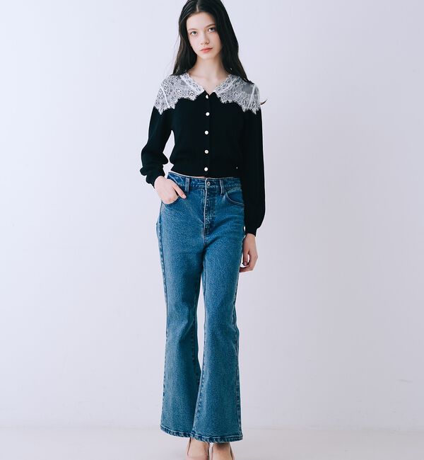 SELFIST「レースショルダーニットカーディガン【予約】」|カーディガン|